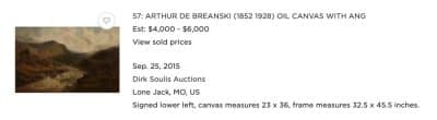 A De Breanski. Highlands oil painting. - Image 8