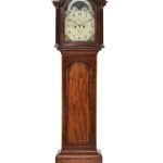 George III inlaid moon dial longcase clock, Antique Clocks