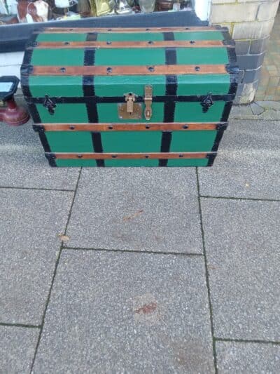 A VICTORIAN TRAVEL TRUNK by LEICKIE  &; GRAHAM of GLASGOW . 1870's