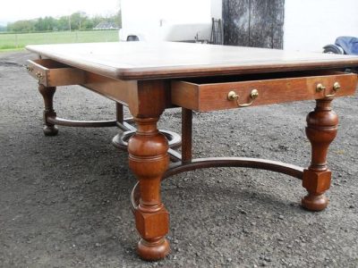SOLD Victorian Oak Library Table 19th century Antique Furniture 5