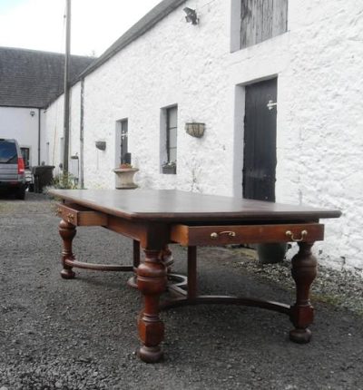 SOLD Victorian Oak Library Table - Image 4