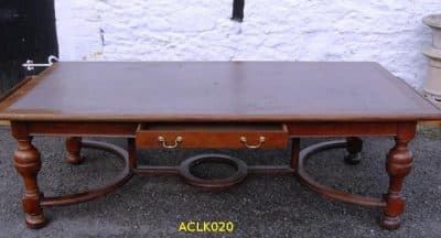 SOLD Victorian Oak Library Table - Image 7