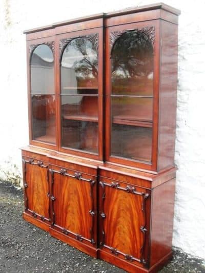 William IV Mahogany Library Bookcase 19th century Antique Bookcases 6