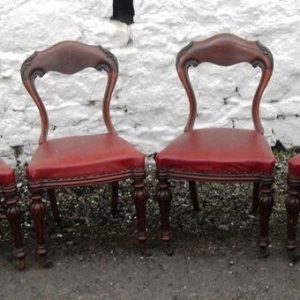 Set four Early Victorian Mahogany Dining Chairs Antique dining chairs Antique Chairs