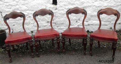 Set four Early Victorian Mahogany Dining Chairs Antique dining chairs Antique Chairs 3