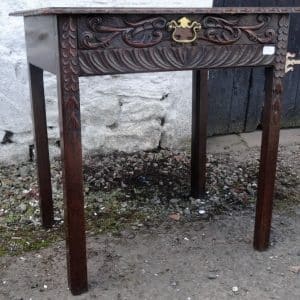 SOLD Georgian carved oak hall table 18th Cent Antique Tables