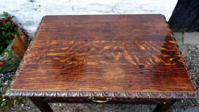 SOLD Georgian carved oak hall table 18th Cent Antique Tables 5