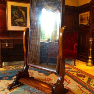 Victorian mahogany cheval mirror 19th century Antique Furniture