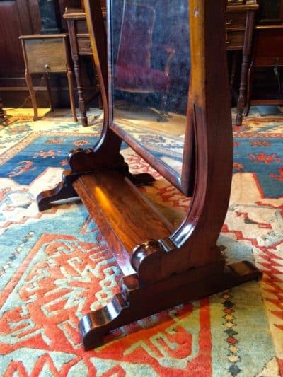 Victorian mahogany cheval mirror 19th century Antique Furniture 4