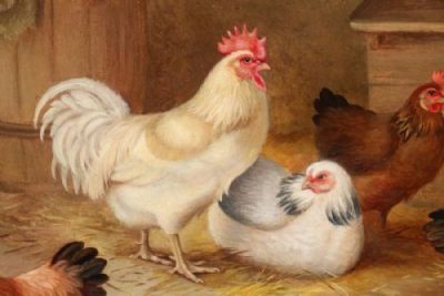 Edgar Hunt Oil on Canvas - Image 5