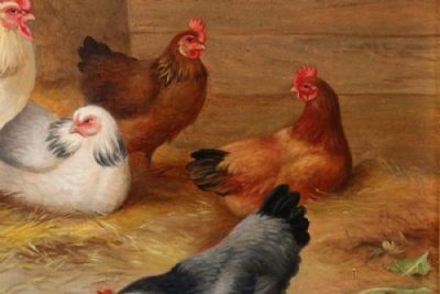Edgar Hunt Oil on Canvas - Image 3