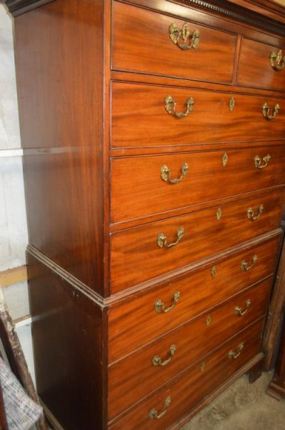 Georgian mahogany chest on chest Antiques Scotland Antique Chest Of Drawers 4