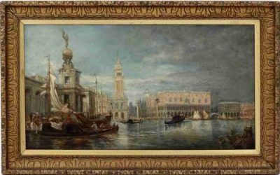 The Grand Canal Venice. Oil painting.