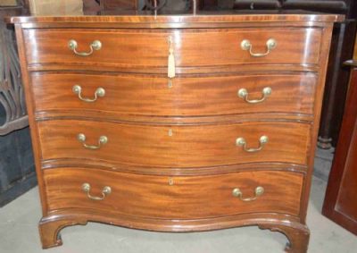 Geo III serpentine chest of drawers 18th century chest of drawers Antique Chest Of Drawers 4