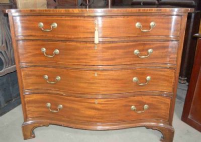 Geo III serpentine chest of drawers - Image 2
