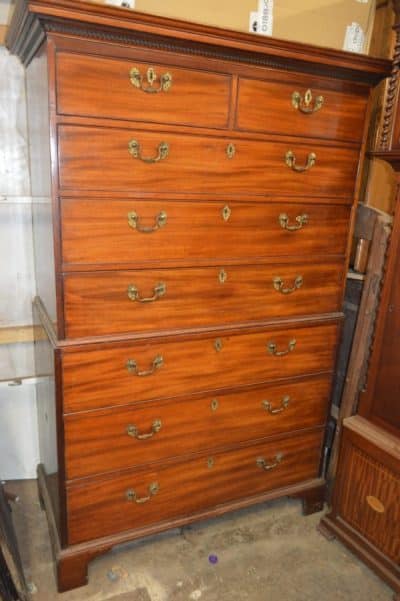 Georgian mahogany chest on chest