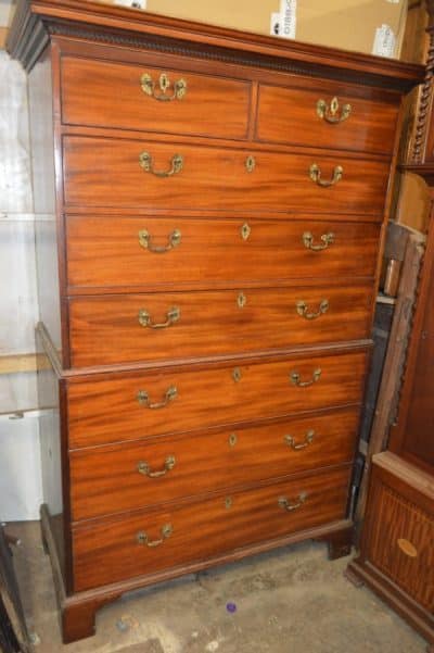 Georgian mahogany chest on chest Antiques Scotland Antique Chest Of Drawers 3