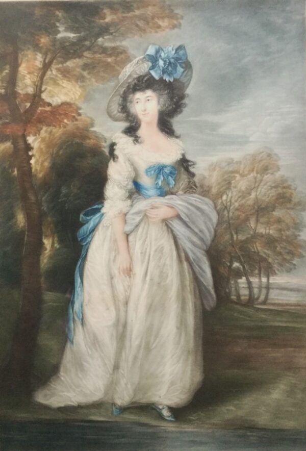 Portrait Engraving Of Lady After John Hoppner. Antqiue Art Antique Art 3