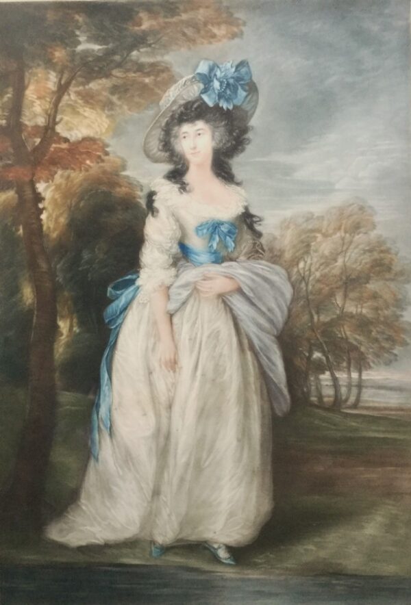 Portrait Engraving Of Lady After John Hoppner.