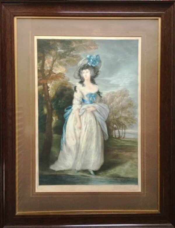 Portrait Engraving Of Lady After John Hoppner. Antqiue Art Antique Art 5