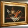Violin Oil Painting Contemporary Still Life Study On Canvas - Image 3