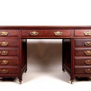 SOLD Victorian mahogany kneehole desk. 19th century Antique Desks 3