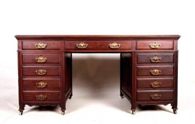 SOLD Victorian mahogany kneehole desk.