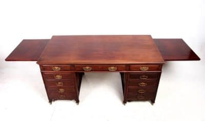 SOLD Victorian mahogany kneehole desk. - Image 2