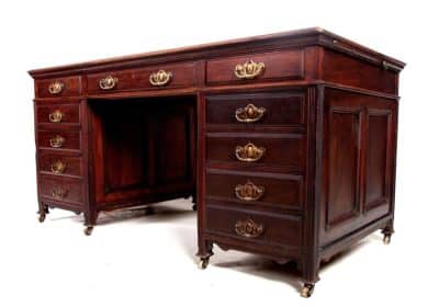 SOLD Victorian mahogany kneehole desk. 19th century Antique Desks 6