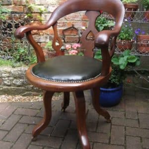 SOLD Victorian Mahogany swivel chair 19th century Antique Chairs