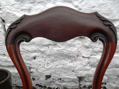 Set four Early Victorian Mahogany Dining Chairs - Image 2