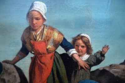 SOLD Eugene Francois Fines, oil (1826-1882) Eugene Fines Antique Art 6