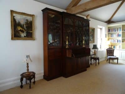 SOLD Georgian Breakfront Secretaire Bookcase - Image 4
