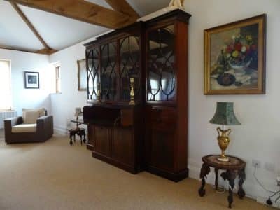 SOLD Georgian Breakfront Secretaire Bookcase - Image 3