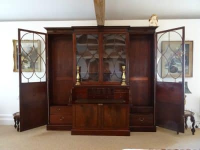 SOLD Georgian Breakfront Secretaire Bookcase 18th Cent Antique Bookcases 8