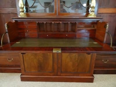 SOLD Georgian Breakfront Secretaire Bookcase - Image 7