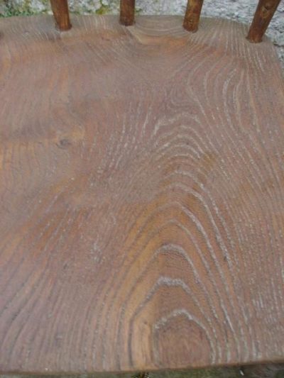 SOLD Set 6 Victorian elm kitchen chairs. - Image 3