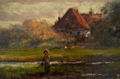 Pair ABRAHAM HULK, Jnr Oil Painting - Image 6