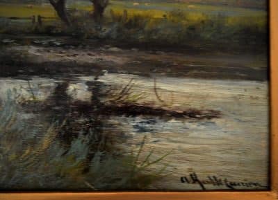 Pair ABRAHAM HULK, Jnr Oil Painting - Image 3