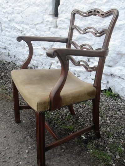 Set 6 Victorian Mahogany ladder back chairs Antique Antique Chairs 5