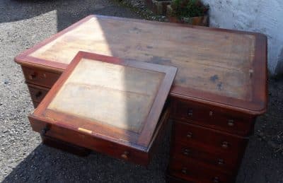 SOLD Victorian mahogany partners desk 19th century Antique Desks 6