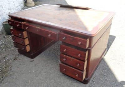 SOLD Victorian mahogany partners desk 19th century Antique Desks 7