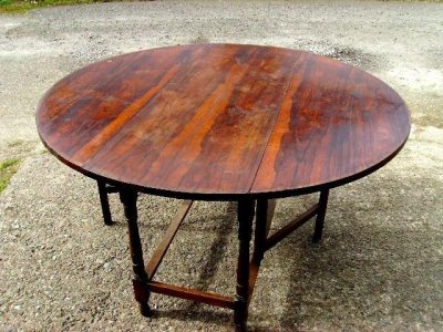 SOLD Large Victorian rosewood gateleg table 19th century Antique Furniture 5