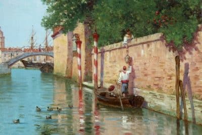Charles Clement Calderon (1870-1906) Oil on Canvas - Image 2