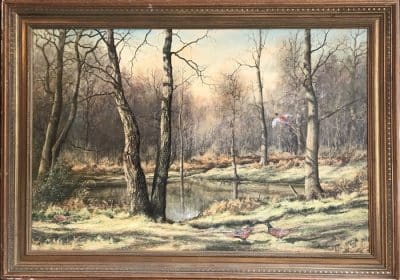 Mervyn Goode (British b.1948) HUGE Oil Painting " Breaking Cover"