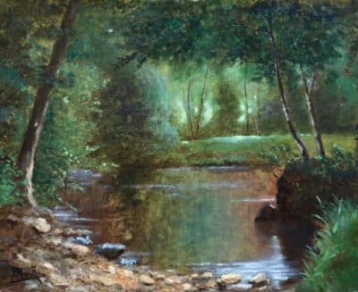 SOLD . Charles Edmond Rene His (Oil on Canvas)