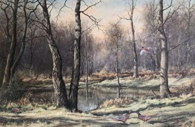 Mervyn Goode (British b.1948) HUGE Oil Painting " Breaking Cover" - Image 2