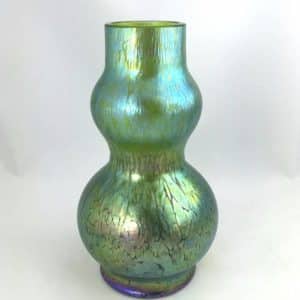 Loetz papillion creta double gourd vase. Antiques Scotland Collectors Glass
