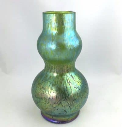 Loetz papillion creta double gourd vase.