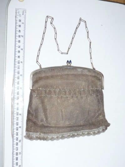 SOLD Edwardian Alpacca chain purse bag Alpacca purse Antique Furniture 4